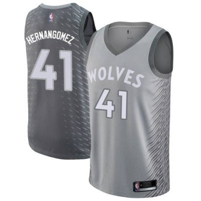 Nike Minnesota Timberwolves #41 Juan Hernangomez Silver Youth NBA Swingman City Edition Jersey